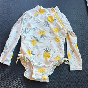 18m Jessica Simpson one piece lemon rash guard